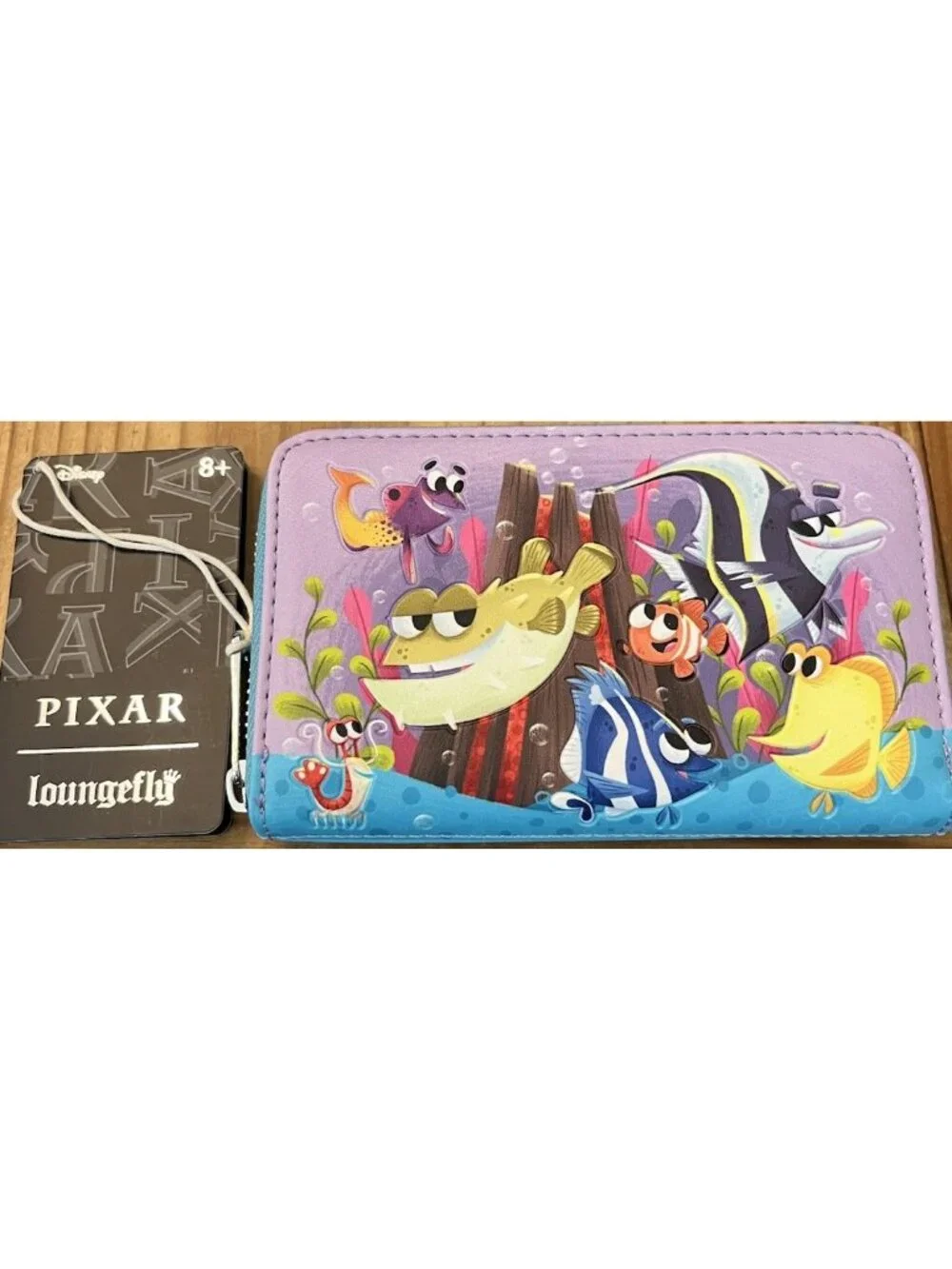Loungefly Disney Pixar Moments Finding Nemo Fish Tank Zipper Wallet NWT